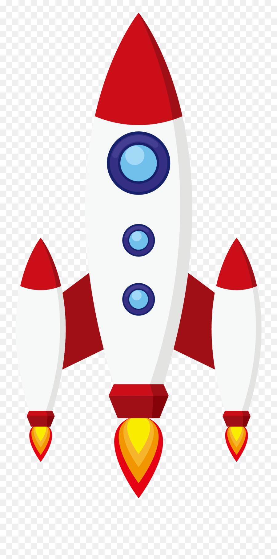 Rocket Spacecraft Clip Art - Red Rocket White Art Clipart Emoji,Spaceship Png