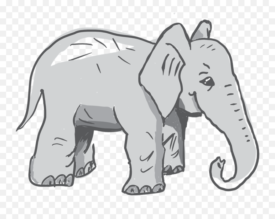Download Hd Elephant Agile Animal Sketch Requirements Emoji,Indian Elephant Clipart