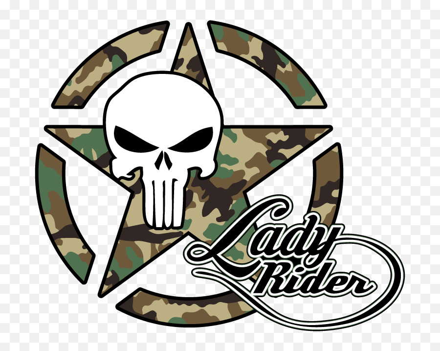 Us Army Star Lady Rider Punisher Camouflage Decal - Automotive Decal Emoji,Us Army Logo