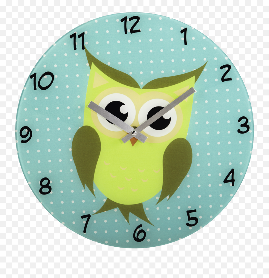 00136213 Hama Owl Wall Clock Silent Glass Hamacom Emoji,Distracted Clipart