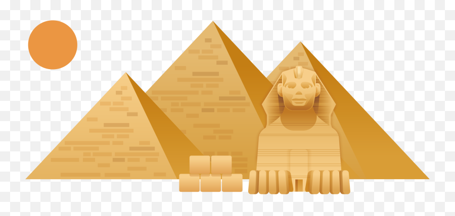 Egypt Pyramids Sphinx Png Download - Pyramid And Sphinx Clipart Emoji,Pyramid Clipart