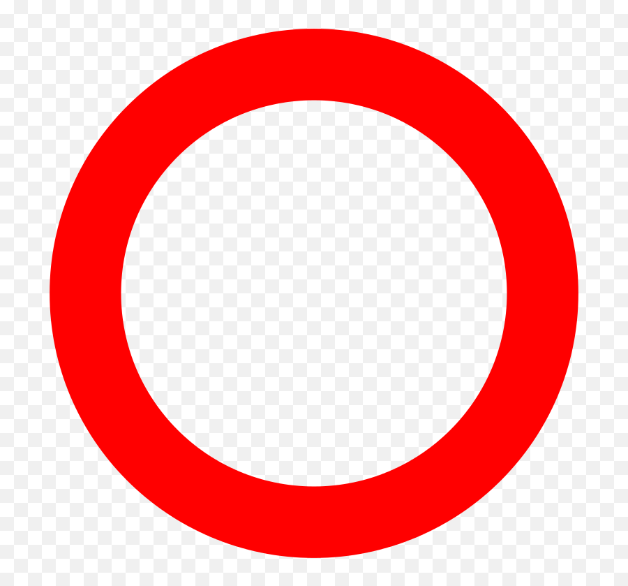 Red Circle Outline Icon - Dopravní Znaky Zákaz Vjezdu Emoji,White Circle Transparent