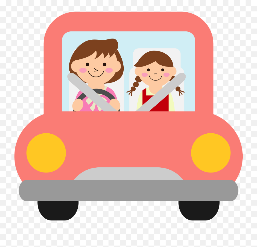 Mother And Daughter Are Driving A Car Clipart Free Download - Mom And Daughter Driving Clipart Emoji,Road Trip Clipart