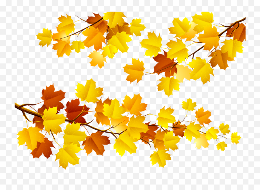 Autumn Banner Png - Fall Banner Illustration Free Yellow Autumn Leaves Clipart Emoji,Thanksgiving Border Png