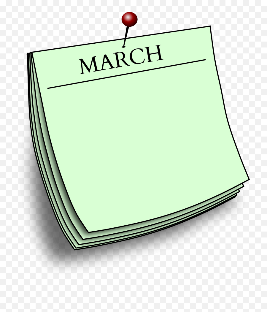 Note March Clipart - Th March Emoji,March Clipart
