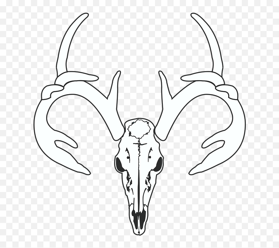 Deer Skull Hunt - Tengkorak Kepala Rusa Vektor Emoji,Deer Head Logo