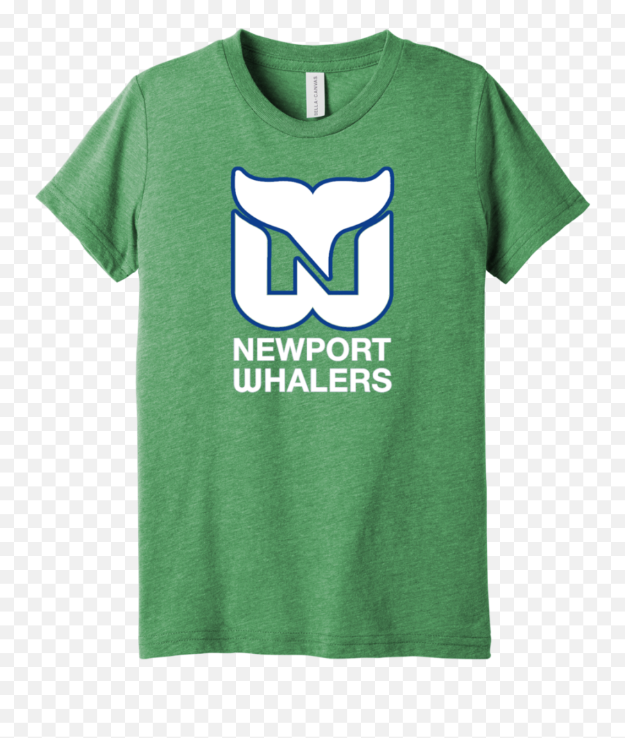Newport Whalers Hockey Triblend Logo T - Short Sleeve Emoji,Whalers Logo