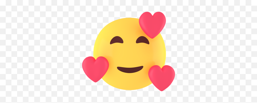 Smiling Face With Hearts - Smiling Face Love Transparent Emoji,Smile Face Png