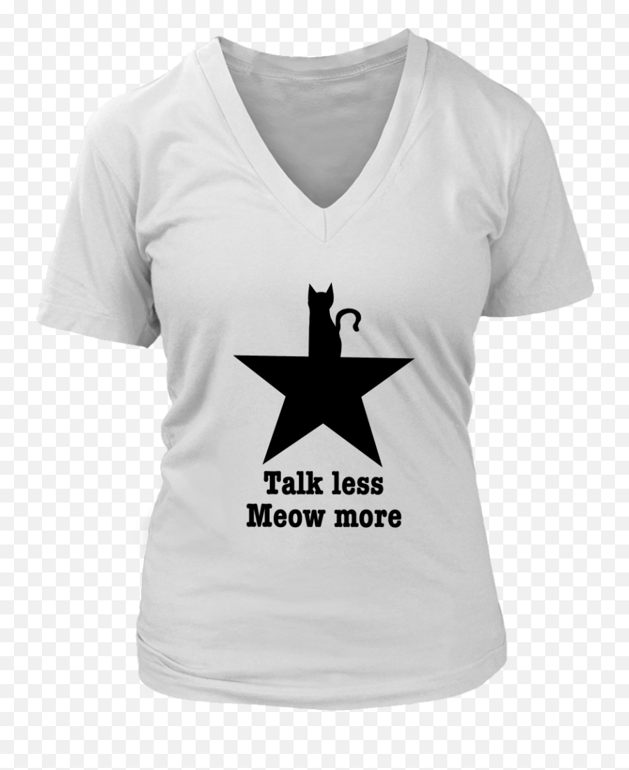 Hamilton Star Png - Cat Star Vneck Shirt Ib Hamilton Tik V Neck T Shirts Definition Emoji,Tik Tok Png