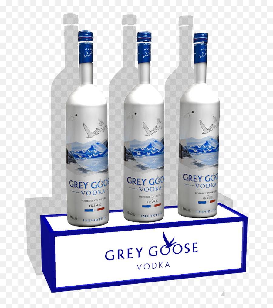 Bottle Base Led Glorifier - 3 Bottle Single Tier Shelf Emoji,Grey Goose Logo