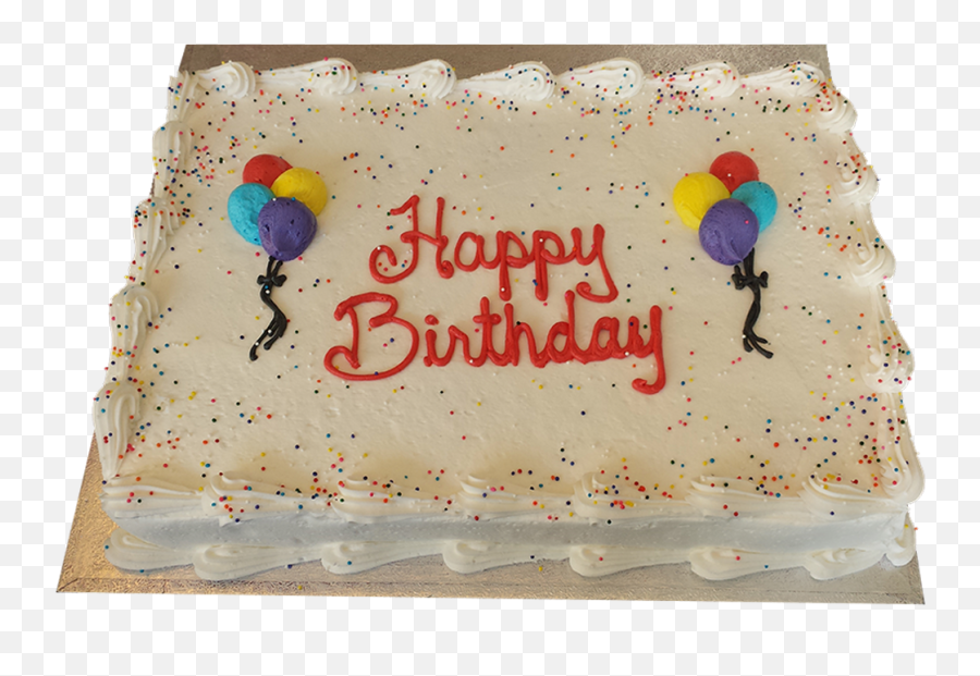 Balloon Decorated Slab - Birthday Cake Full Size Png Emoji,Birthday Cake Png Transparent