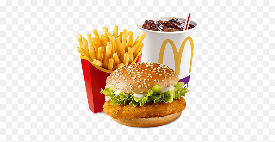 Download Hd Veggie Burger Clipart Mcdonalds Burger - Burger And French Fries Png Emoji,Burger Clipart