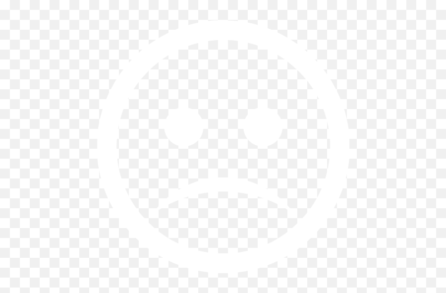 White Sad Icon - Dot Emoji,Sad Face Png