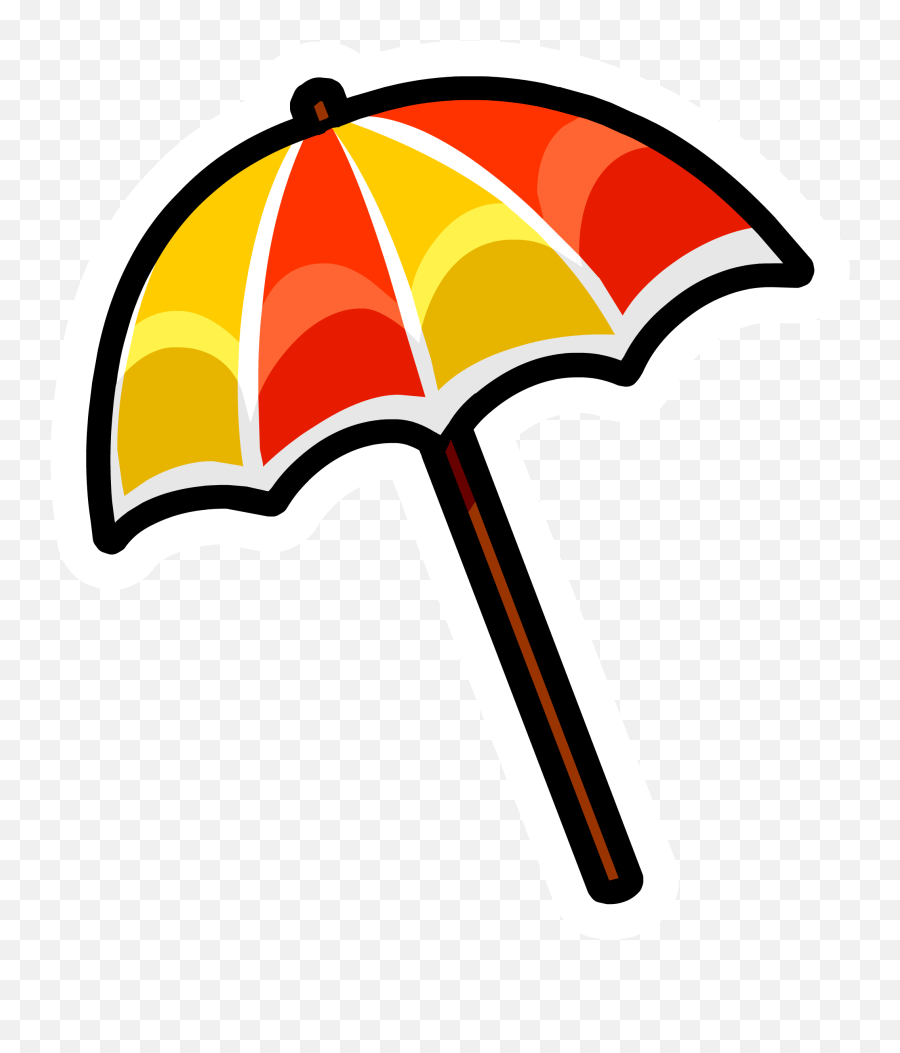 Png Beach Umbrella Clipart - Simple Cartoon Beach Umbrella Emoji,Beach Umbrella Clipart