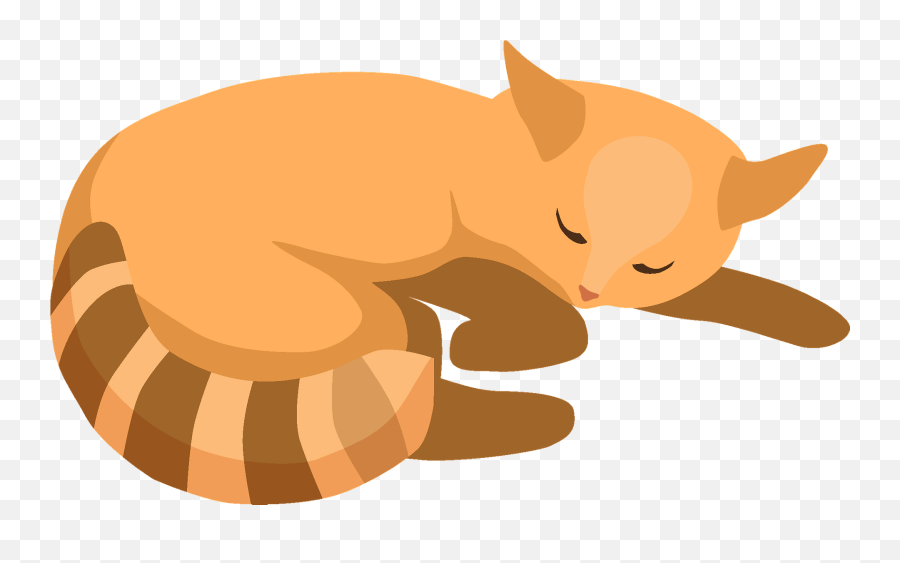 Sleeping Cat Clipart - Sleeping Cat Clipart Emoji,Cat Clipart