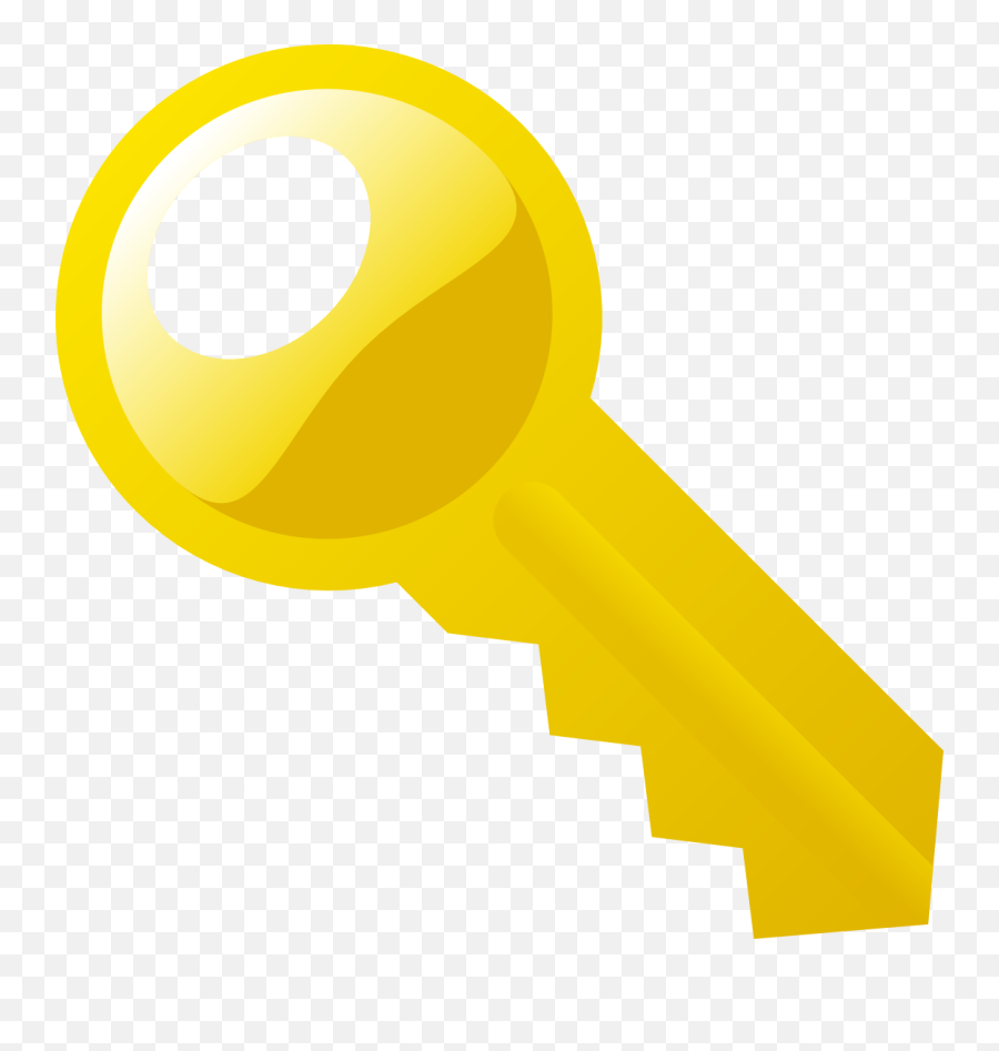 Cartoon Yellow Key Clipart Free Image - Png Key Vector Emoji,Key Clipart