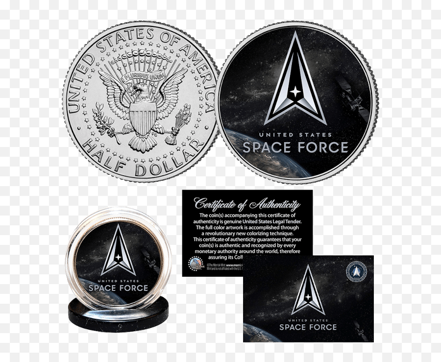 Free Trump Coins - Free Trump Gear Harris Biden Commemorative Coin Emoji,United States Space Force Logo