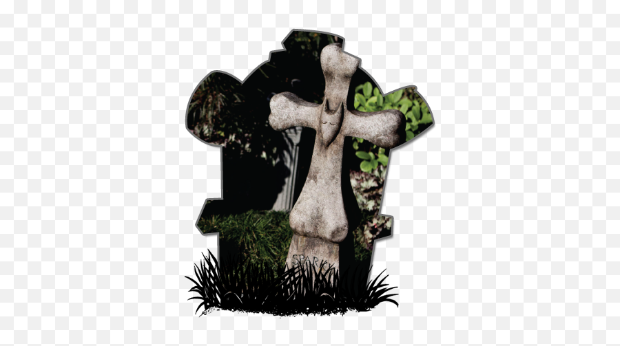 Disneylands Pet Cemetery - Sparky Tombstone Emoji,Haunted Mansion Logo