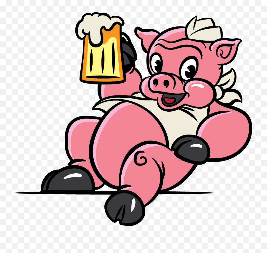 Pig Drinking Beer Clipart - Png Download Full Size Clipart Pig Grilling Clipart Emoji,Drinking Clipart