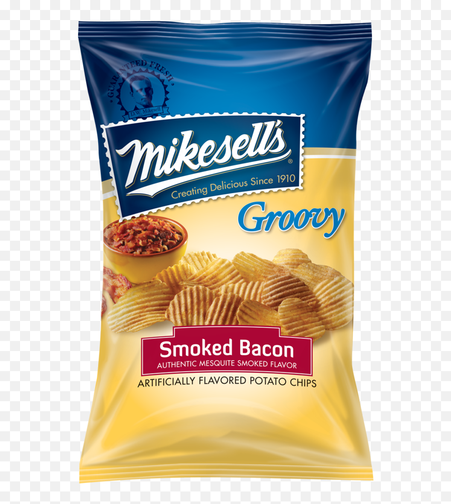 Mesquite Smoked Bacon Groovy Potato Chips - Mikesells Potato Chips Emoji,Bacon Transparent Background