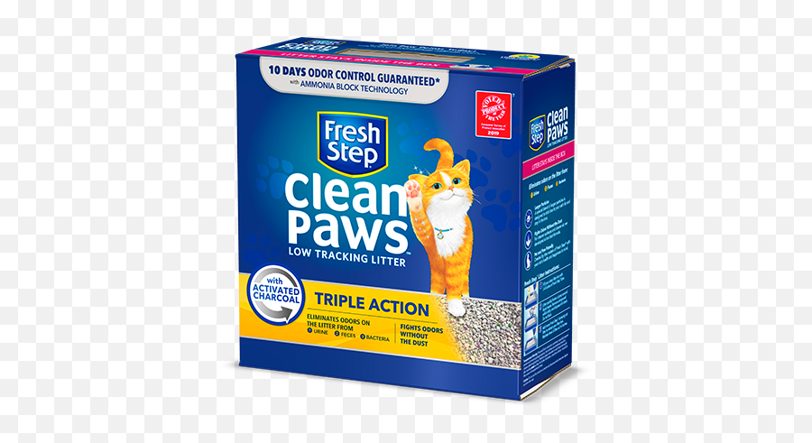 Clean Paws Triple Action Scented Litter Fresh Step Emoji,Cat Paw Png