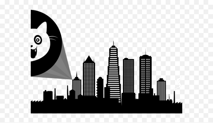 Cityscape Clipart Bat Signal - Internet Defense League Emoji,Cityscape Clipart