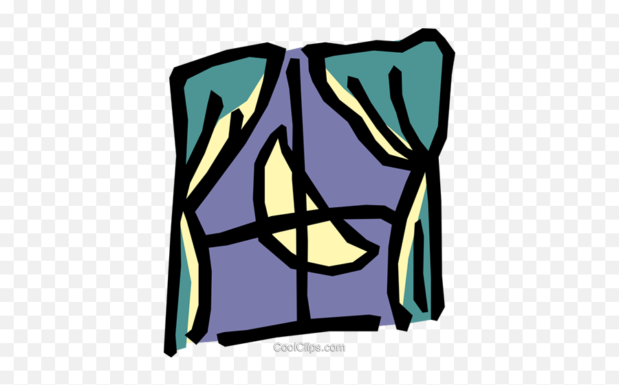 Window With Moon Royalty Free Vector Clip Art Illustration Emoji,Free Moon Clipart