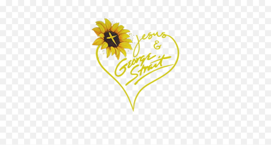 Sunflower Jesus And George Strait Shirt Emoji,George Strait Logo