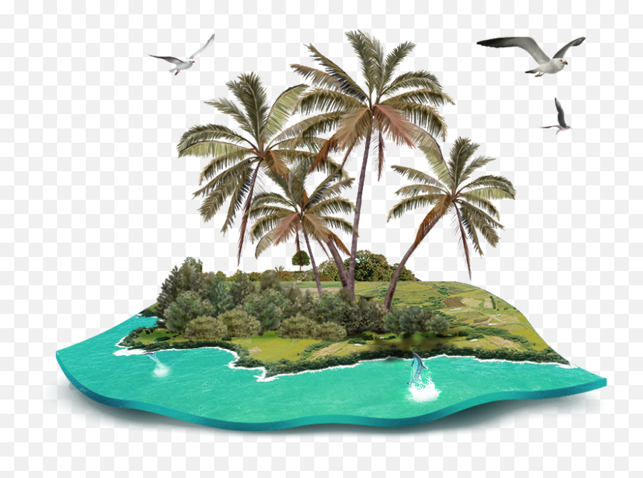 Download Coconut Gratis Island Tree Decoration Pattern Beach Emoji,Beach Clipart Images