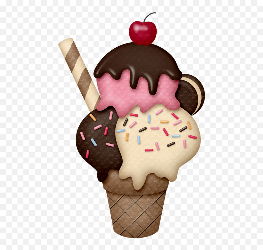 Download Hd Ice Cream Clipart To Print Out - Ice Cream Cone Cute Ice Cream Parlor Clipart Emoji,Ice Cream Clipart