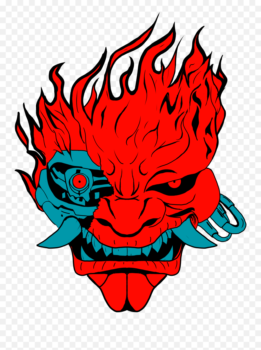 Cyberpunk 2077 Samurai Mask - Fictional Character Emoji,Cyberpunk 2077 Logo