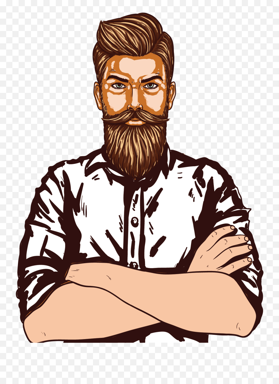 Beard Man Page Vectordesigner - Beard Man Vector Png Emoji,Beard Clipart Png