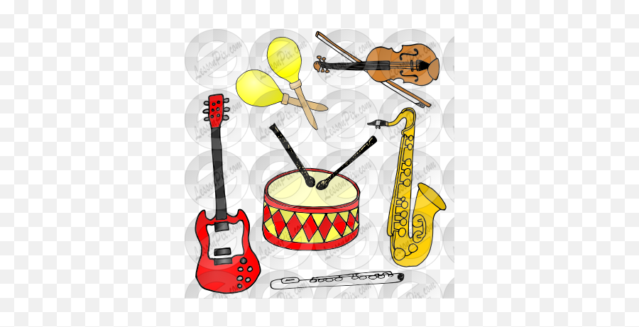 Instruments Picture For Classroom Therapy Use - Great Latin Percussion Emoji,Saxophone Clipart