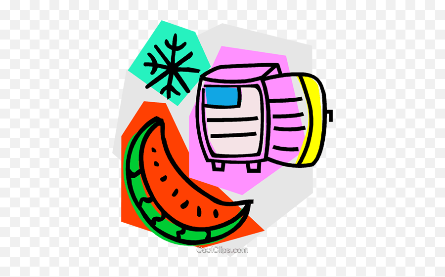 Watermelon With Refrigerator Royalty Free Vector Clip Art - Language Emoji,Refrigerator Clipart