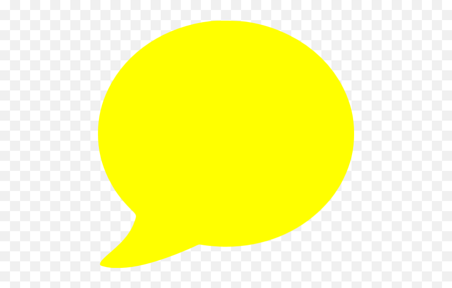Yellow Speech Bubble Icon - Free Yellow Speech Bubble Icons Transparent Yellow Speech Bubble Png Emoji,Chat Bubble Png