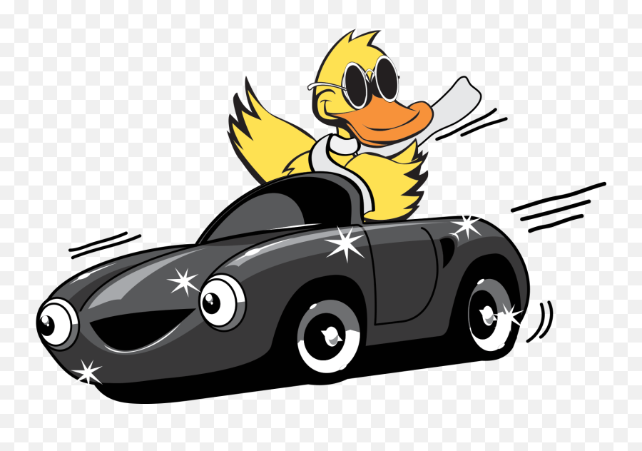 Urspo Goes To The Car Wash - Cartoon Duck Driving A Car Emoji,Car Wash Clipart