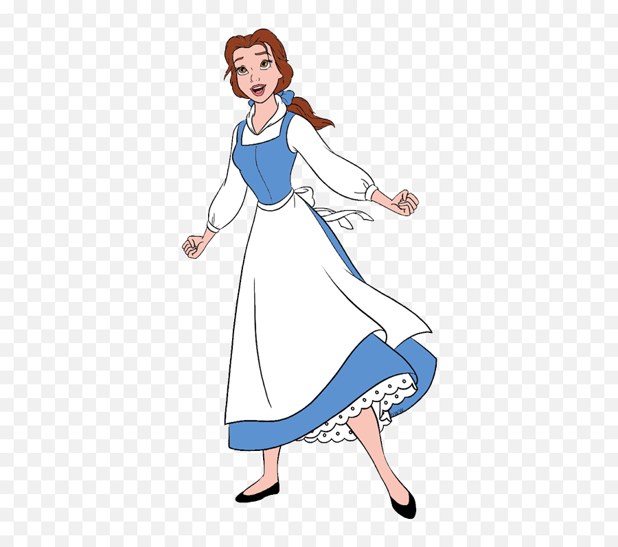 Library Of Disney Png Freeuse Stock - Belle Disney Princess In Blue Dress Emoji,Belle Clipart