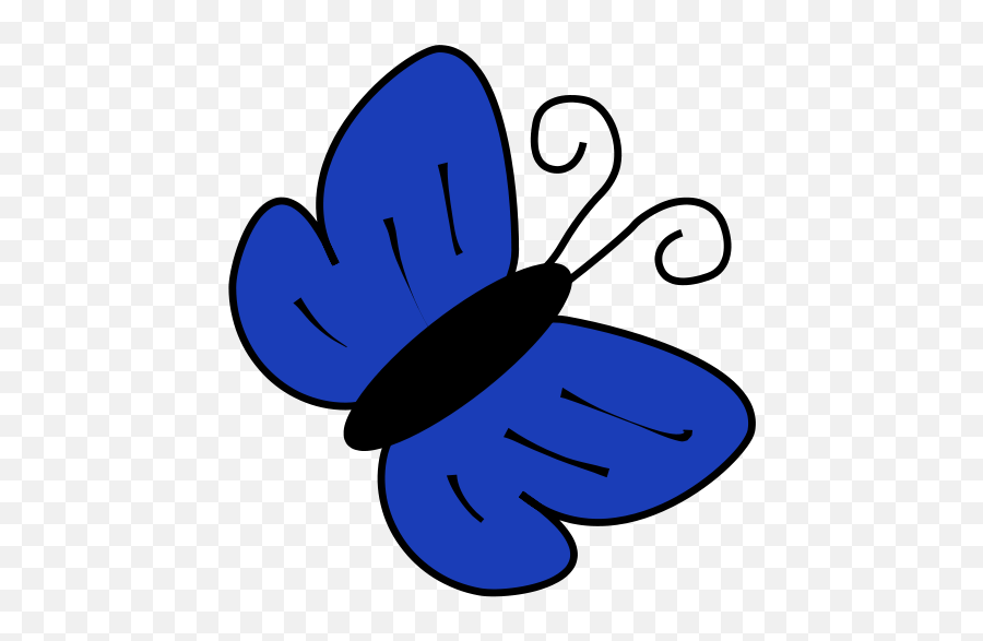 Clipart Cartoon Butterflies - Clip Art Library Clipart Blue Butterfly Cartoon Emoji,Monarch Butterfly Clipart