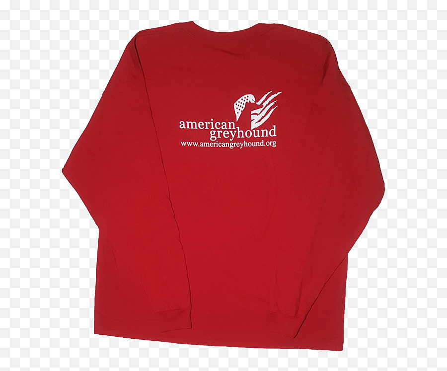 Red Long Sleeve T - Shirt Emoji,Greyhound Logo