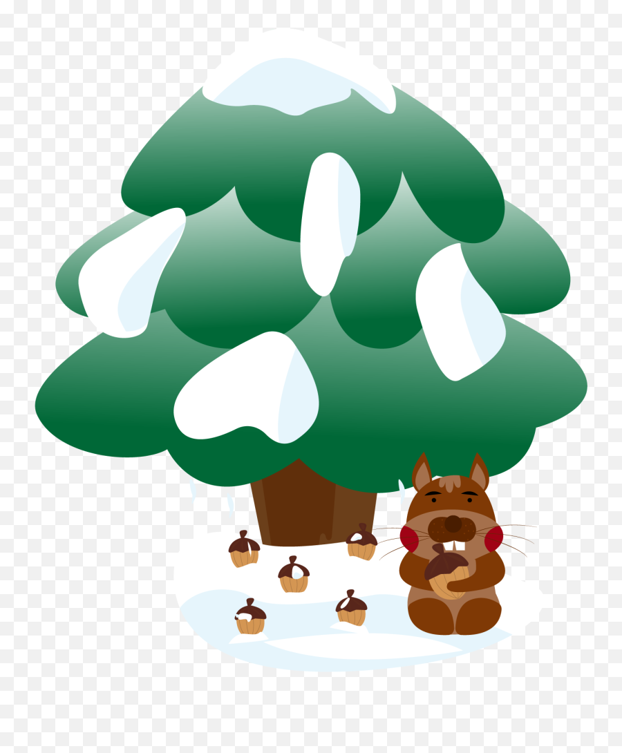 Snow Pine Winter Cone Png And Vector Image - Illustration Png Emoji,Pinecone Clipart