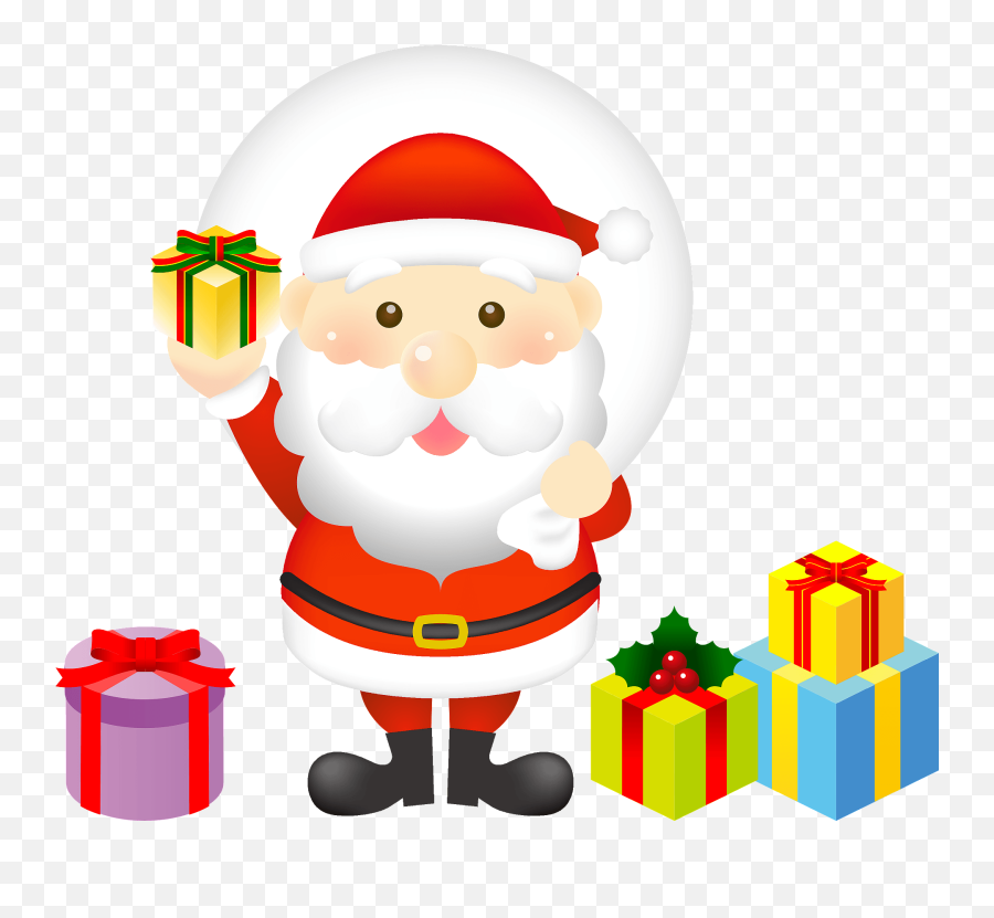 Christmas Gifts From Santa Claus Clipart Free Download - Santa Claus Emoji,Santa Transparent