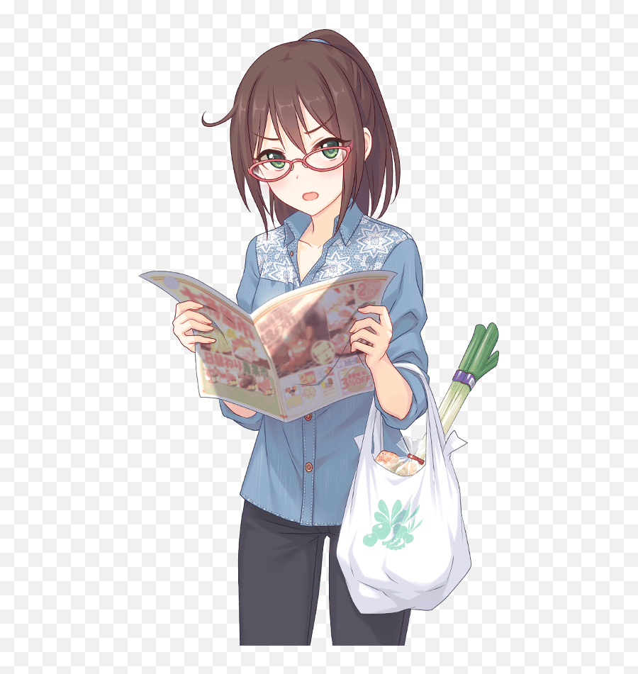 Anime Girl Png Transparent 2 Png Image - Portable Network Graphics Emoji,Anime Glasses Png