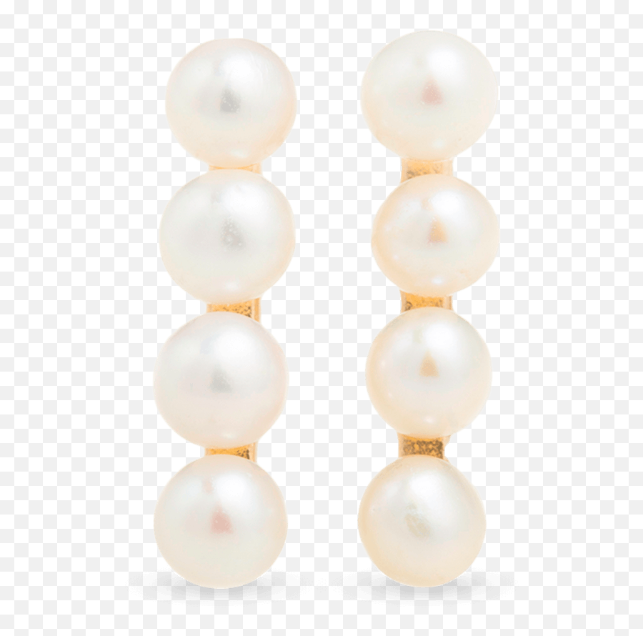 Stacked Pearl Studs - Solid Emoji,Pearls Transparent Background