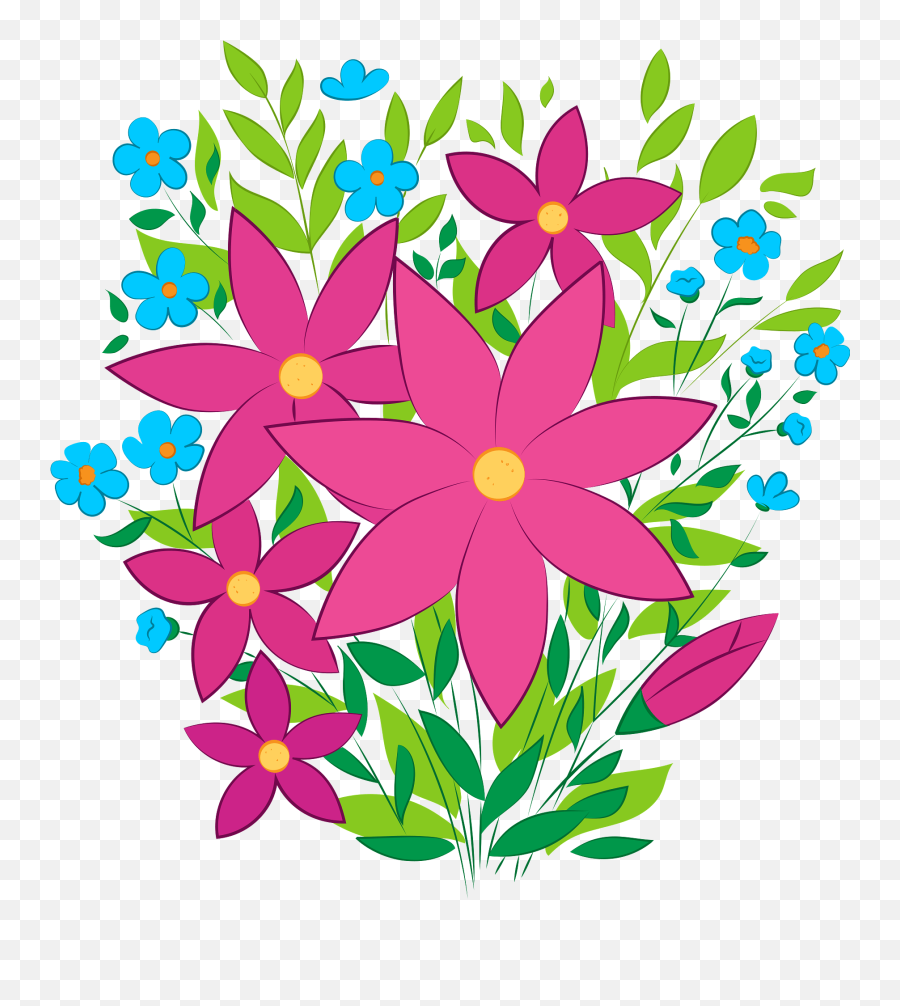Flowers Bouquet Clipart Free Download Transparent Png - Girly Emoji,Bouquet Of Flowers Clipart