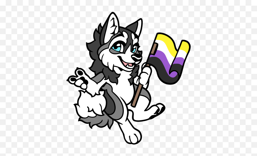 Fursona Pins - German Shepherd Nonbinary Emoji,German Shepherd Clipart Black And White