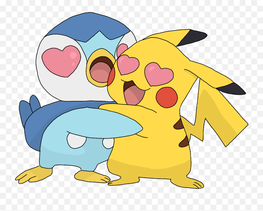 Pokemon Pikachu Pipulp Cute Kawaii Drawing Hug - Cute Emoji,Cute Pikachu Png
