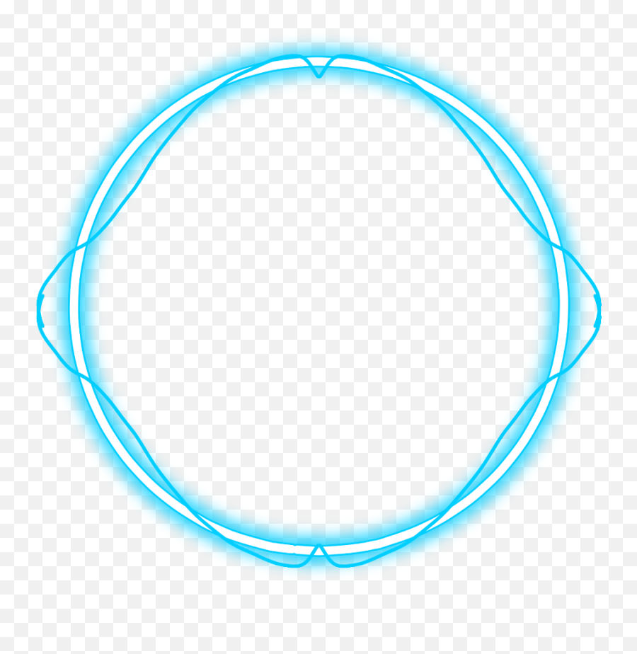 Neon Round Blue Freetoedit Circle Frame Border Geometri Emoji,Neon Border Png