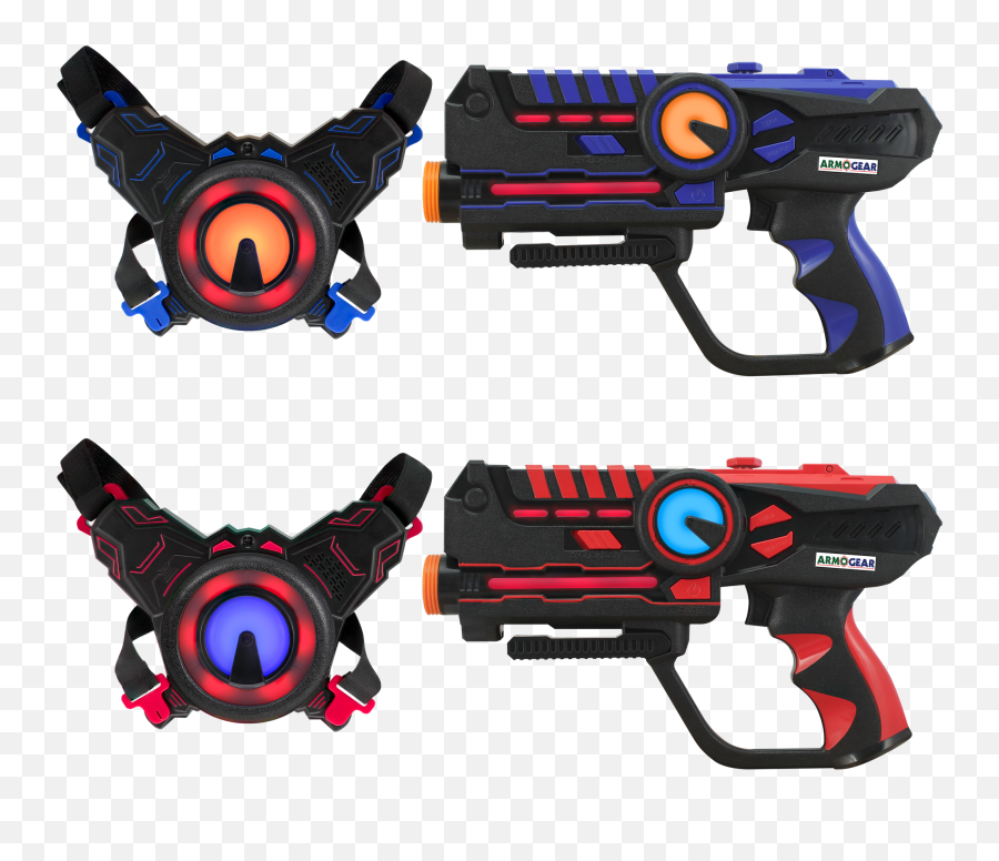 2 Pack Laser Battle Guns - Red U0026 Blue Armogear Emoji,Laser Gun Png