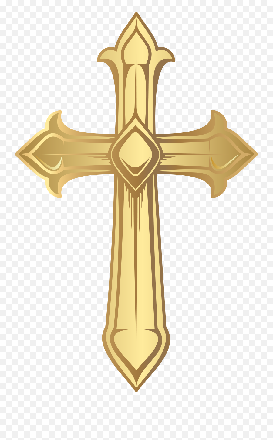 Cross Transparent Png Image High Quality Cross Clipart - Simple Gold Cross Transparent Background Emoji,He Is Risen Clipart