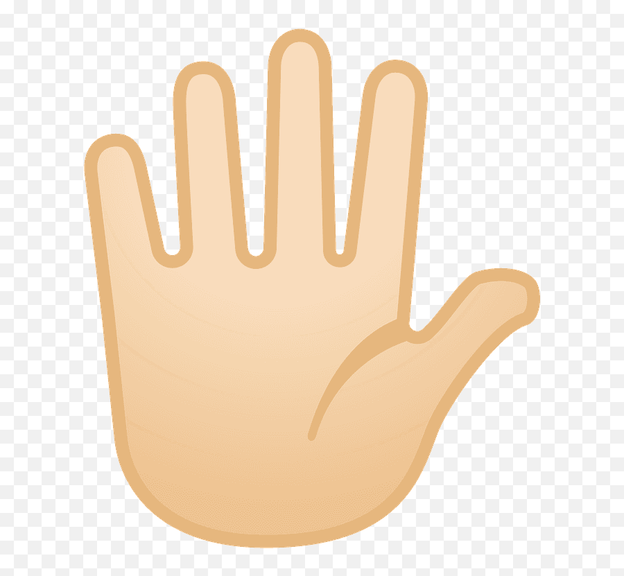 Hand With Fingers Splayed Emoji Clipart Free Download - Animado Mano Abierta Dibujo,Finger Clipart